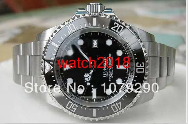 Top Quality Fashion Luxury Watch 0riginal Box Ceramic 44MM 116660 Black Stainless Steel Automatic Mens Men's Watch Watches