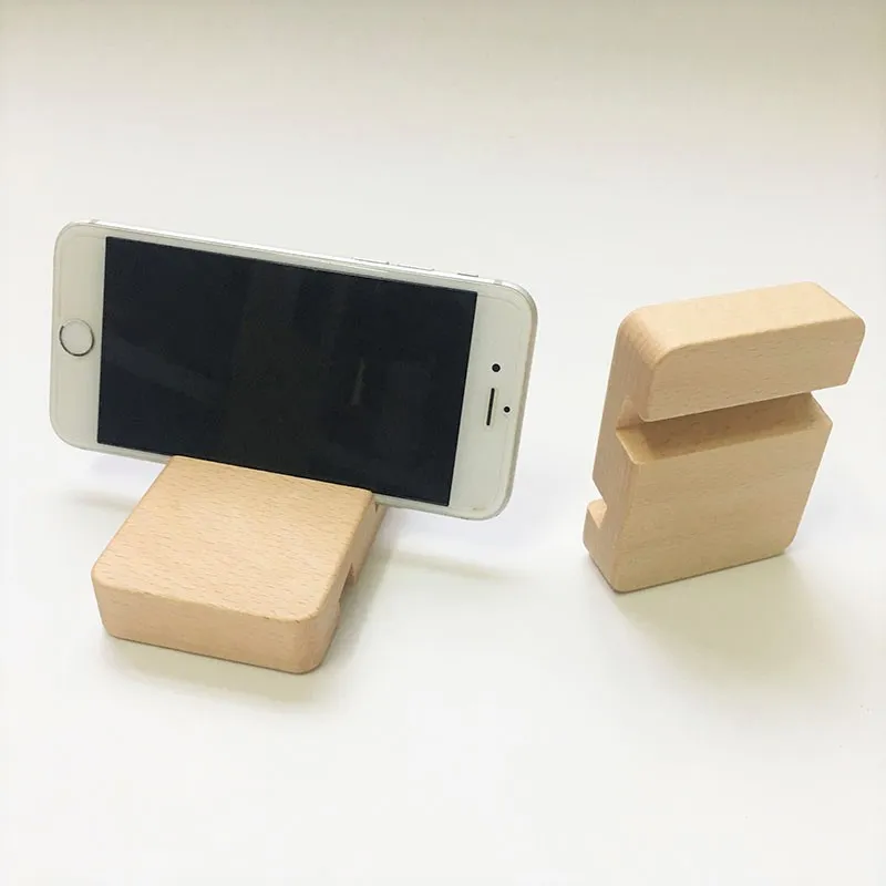 Soporte para teléfono de madera de haya para iPhone 6 6s 7 Plus Soporte para teléfono móvil Soporte de madera para iPhone 6 s LZ1608