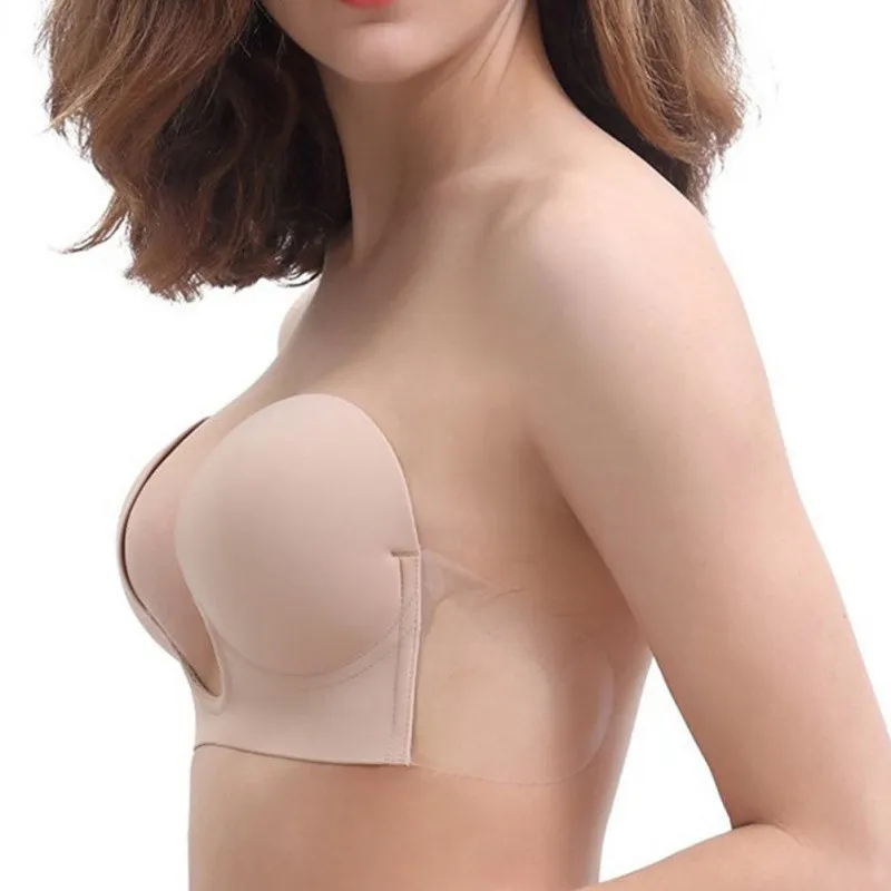 New Deep U Plunge Bra Invisible Push Up Bra Strapless Bras Formal