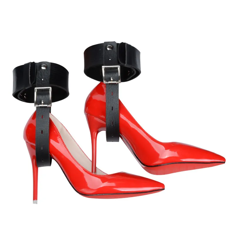 Leder-High-Heels-Verriegelungsgürtel, Bondage-Rückhalteausrüstung, Sexprodukt für Erwachsene, BDSM-Spielzeug, Flirten