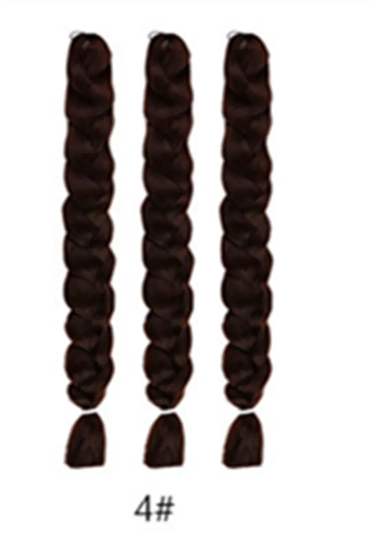 100 gram och 24 inches INOF Chemical Fiber Big Braids Mine Ghost Dirty Braid Dyed Wig DHL Gratis