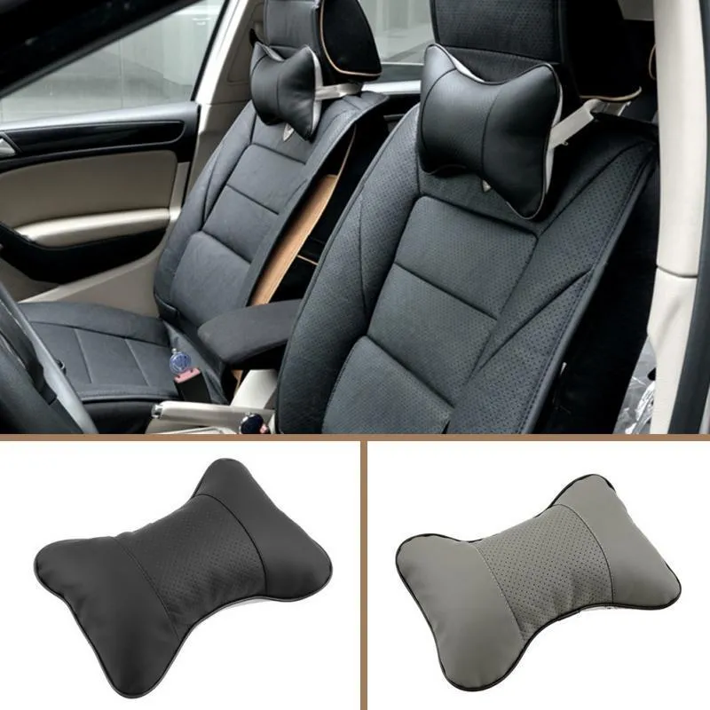 2017 New Arrival Artificial PVCHigh quality car headrest leather material neck pillow for easy removal car pillow Supplies Neck Auto Safety