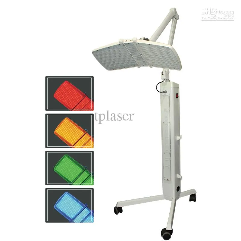 Hot Items 7 PDT LED Light Therapy Beauty machine avec ROUGE / BLEU / JAUNE / VERT allume de grandes lampes LED haute puissance