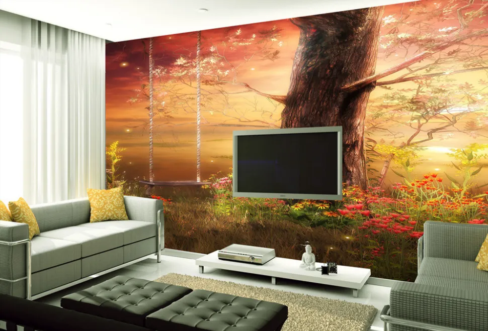 3D Fond d'écran Personnalisé Toute Taille Murale Mural Fond d'écran TV réglage mur fée pays des merveilles rêves Personnalité Murale Papier Peint Mural Peinture