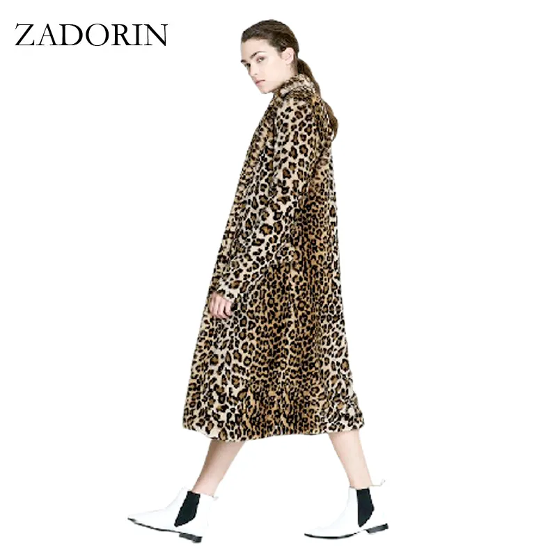 Европа мода женщины x-long из искусственного меха леопардового пальто женщины искусственная меховая куртка gilet pelliccia пальто весов funrirete s-3xl