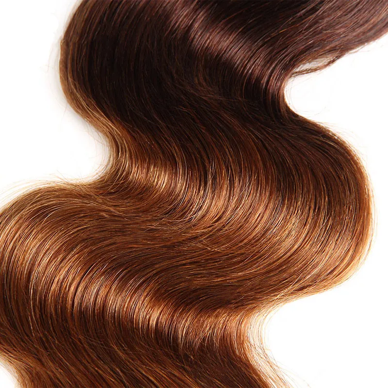 Ombre Capelli 3 Bundles Con Chiusura In Pizzo 4x4 Onda Del Corpo 430 ombre Tessuto Brasiliano Dei Capelli Umani Fasci Con Chiusura A Buon Mercato Intero Pr7259942