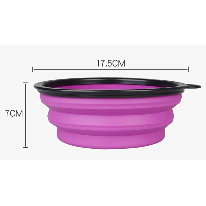 Silicone Folding Dog Feeding Bowl Collapsible Cats Water Dish Cat