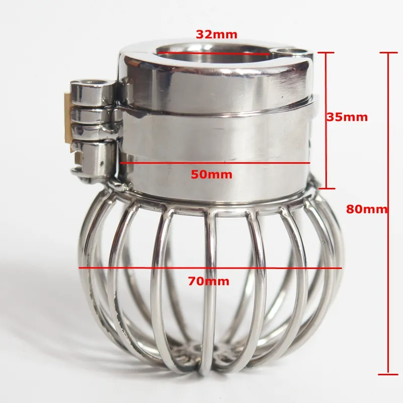 Cockrings roestvrijstalen testikels kuisheid kooi mannelijke scrotum ring bal brancards spikes gewichten scrotum hanger pik bondage stealth lock apparaat