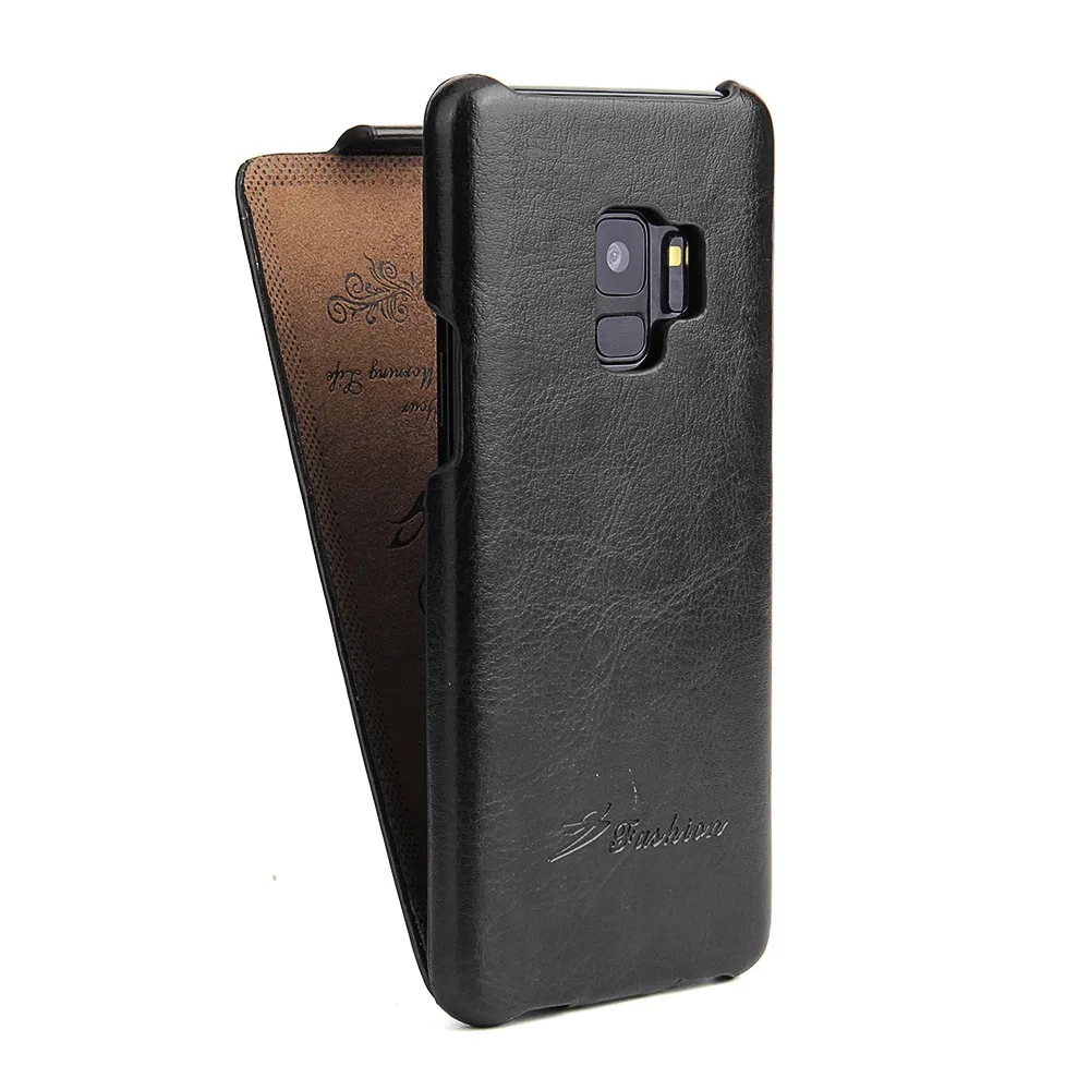 Étui en cuir PU pour Samsung S8 S9, étui en cuir véritable tactile pour Samsung S7 edge, 3 couleurs