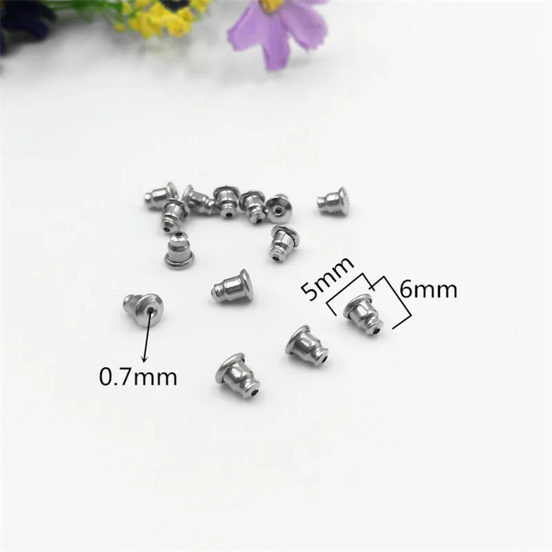 Stainless Steel Earring Backs Bullet Stoppers Earrings Plugs Earrings  Stoper DIY Silver Plated Color Findings Jewelry Accessories From Mina8868,  $4.47