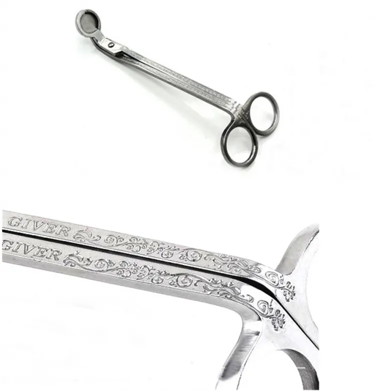 17cm Stainless Steel Candle Wick Cutter Tools Trimmer Oil Lamp Trim Scissor Cutter Snuffer Tool Hook Clipper Hand Tool