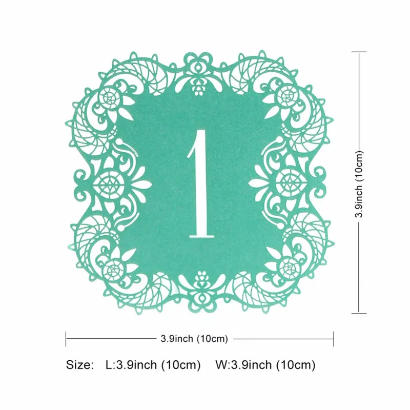 10 pezzicarta di carta numeri di tavola di nozze carte da tavolo carta tagliata al laser decorazione di nozze vintage fai da te forniture feste evento