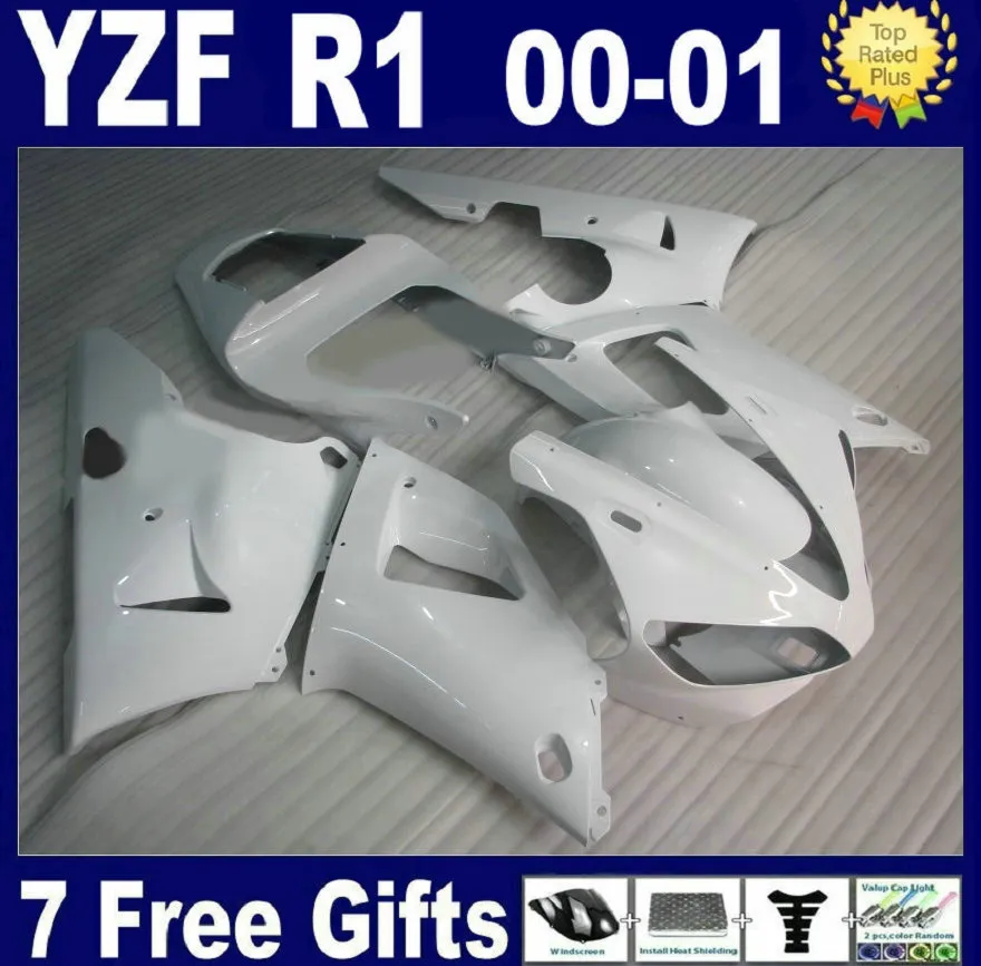 Ivory White fairing kit for Yamaha YZF R1 2000 2001 fairings set YZFR1 00 01 VC41