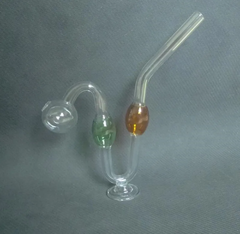 Nouveau Design Coloré Pipes En Verre De Serpent Bong Brûleurs À Huile 20cm Grands Tuyaux D'eau De Tabac En Verre Épais pour Fumer Des Narguilés Pipe avec Base P01