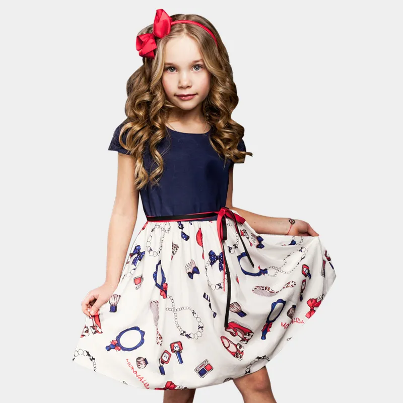 2-8 años Vestido de verano para niñas 2018 Vestidos casuales para niños Vestido de princesa 2-8 años Vestido de verano para niñas 2018 Vestidos casuales para niños Vestido de princesa