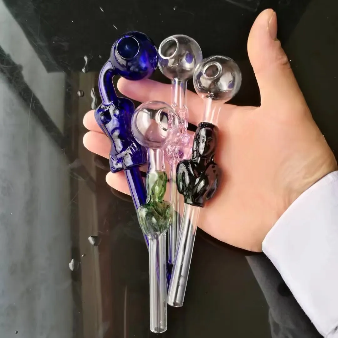 Pot de beauté de couleur mélangée Accessoires de bongs en verre en gros, Pipe à eau en verre pour fumer,