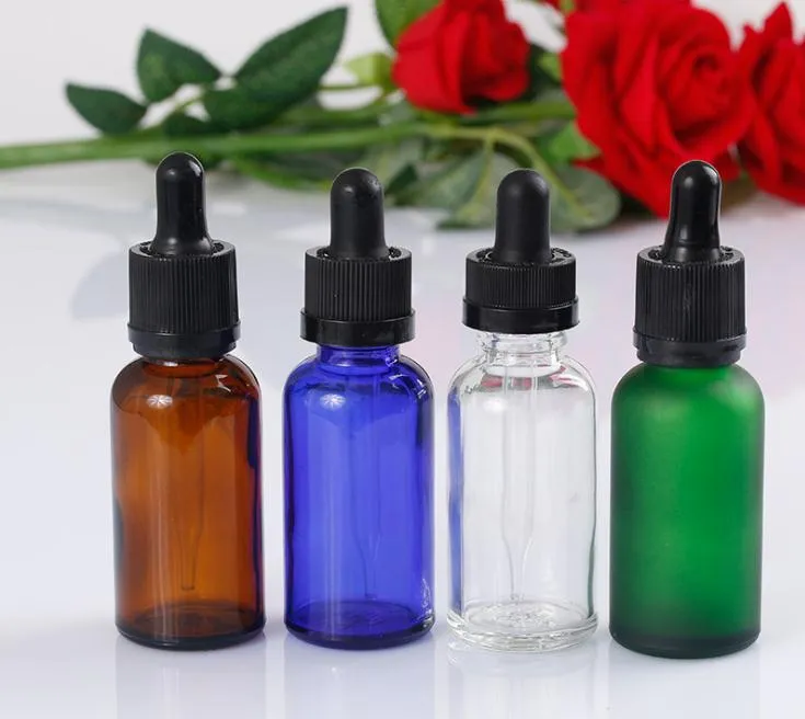 Bottiglie di olio liquido per sigarette elettroniche con tappo antifurto Contagocce per tubo affilato in vetro Capacità 20 ml Bottiglie di profumo di olio essenziale SN1359