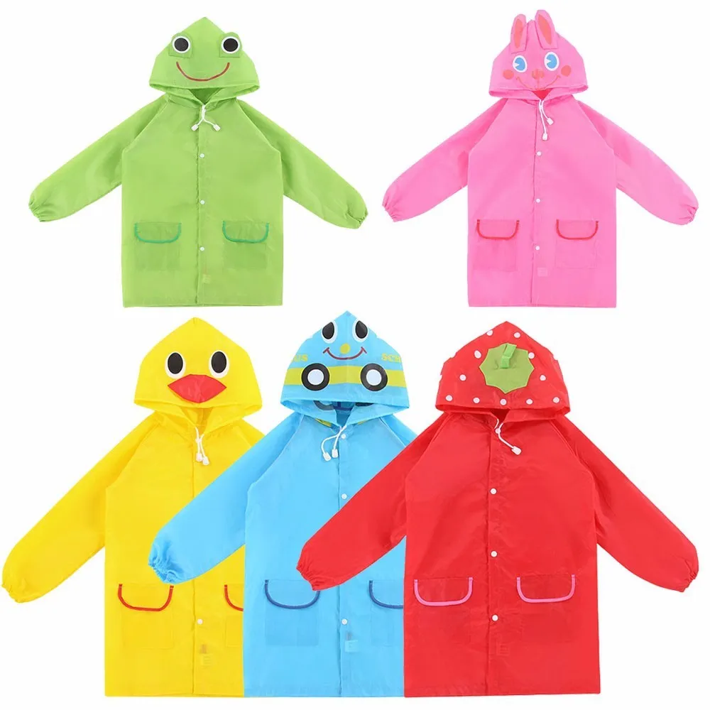 Kids Rain Coat Children Raincoat Rainwear/Rainsuit,Kids Waterproof Animal Raincoat Student Poncho