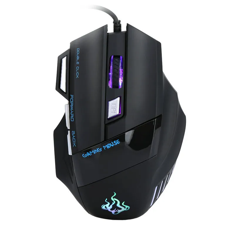 Новый A908 Mouse 5500 DPI красочный свет, излучающий профессиональные оптические механические проводные игровые кабельные мыши, бесплатная доставка.