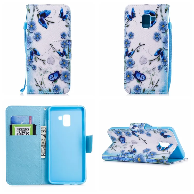 Custodie a portafoglio in pelle Totoro fiore Iphone 13 12 11 Pro XR XS MAX 8 Galaxy Note 20 Farfalla in pizzo Panda Cuore Cat ID Slot Cover8096360