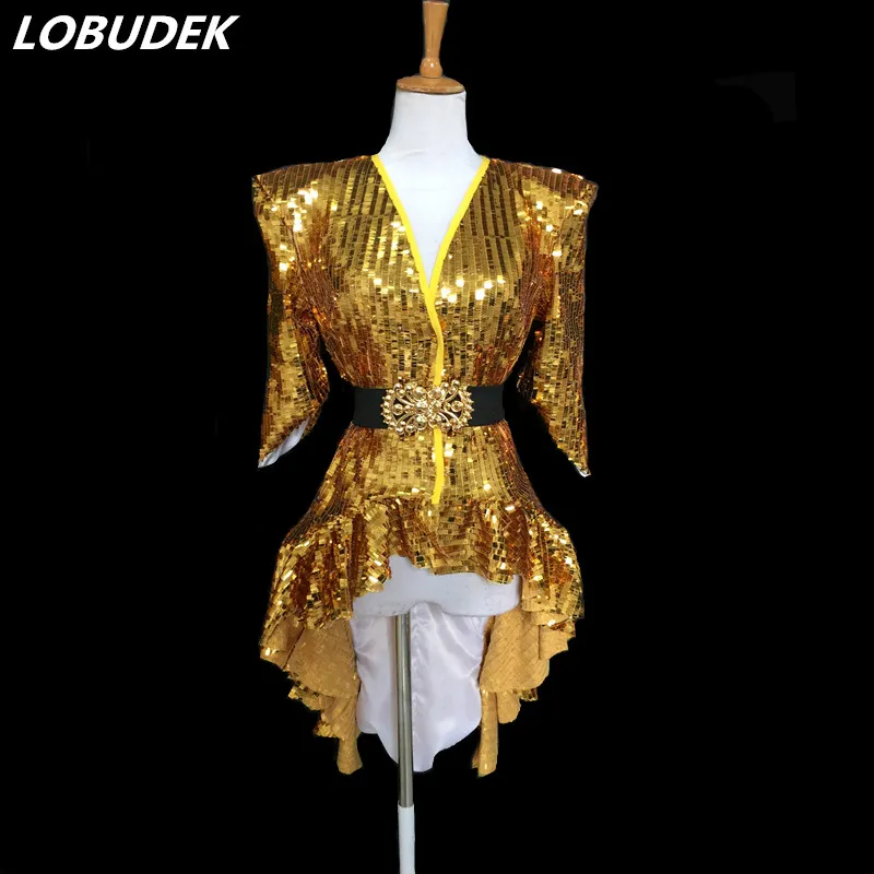 Sequins Tailcoat Swallowtail For Women Dance Show Stage Wear Jazz Costume  From Zhgyong, $60.06 | DHgate.Com