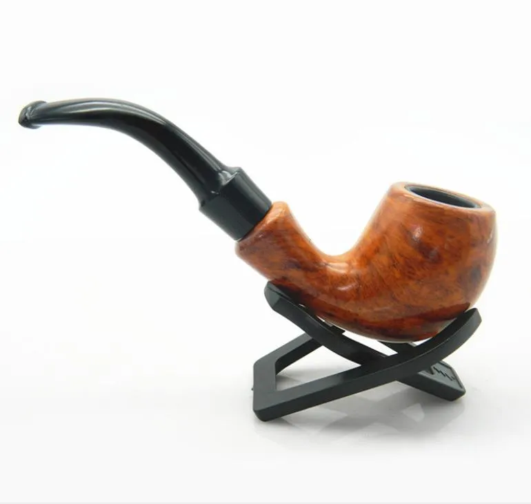 Ancient wood color short wooden tobacco pipe gifts boutique curved pipe pipe