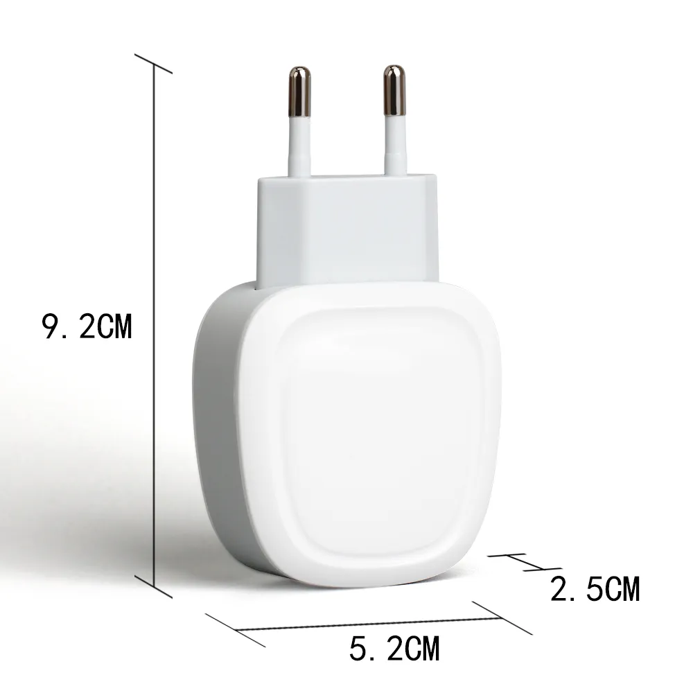 جديد تطوير 5V 2A 2USB بورت الاتحاد الأوروبي الولايات المتحدة القابس شاحن الجدار محول السفر السلطة ل فون شاحن USB شاحن المحمولة 200 قطعة / الوحدة