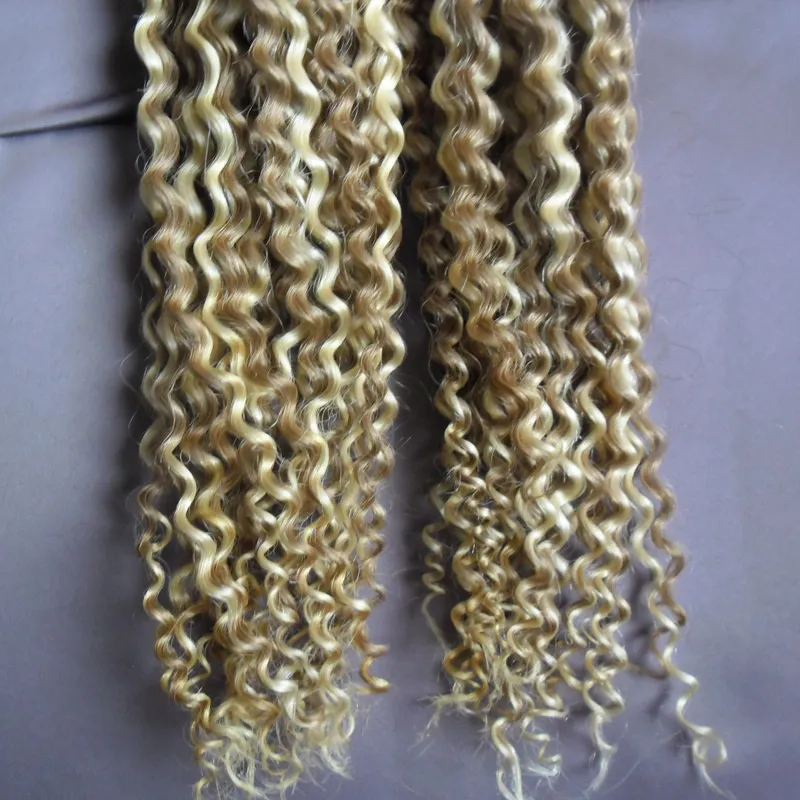 Neuankömmling I-Tip-Haarverlängerungen, verworrenes, lockiges, gebundenes brasilianisches Nicht-Remy-Haar, vorgebunden, 200 g/Strähnen, I-Tip, erstklassiges Haar