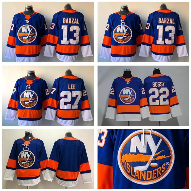 New York Islanders 22 Mike Bossy Jersey Men Blue White 13 Mathew