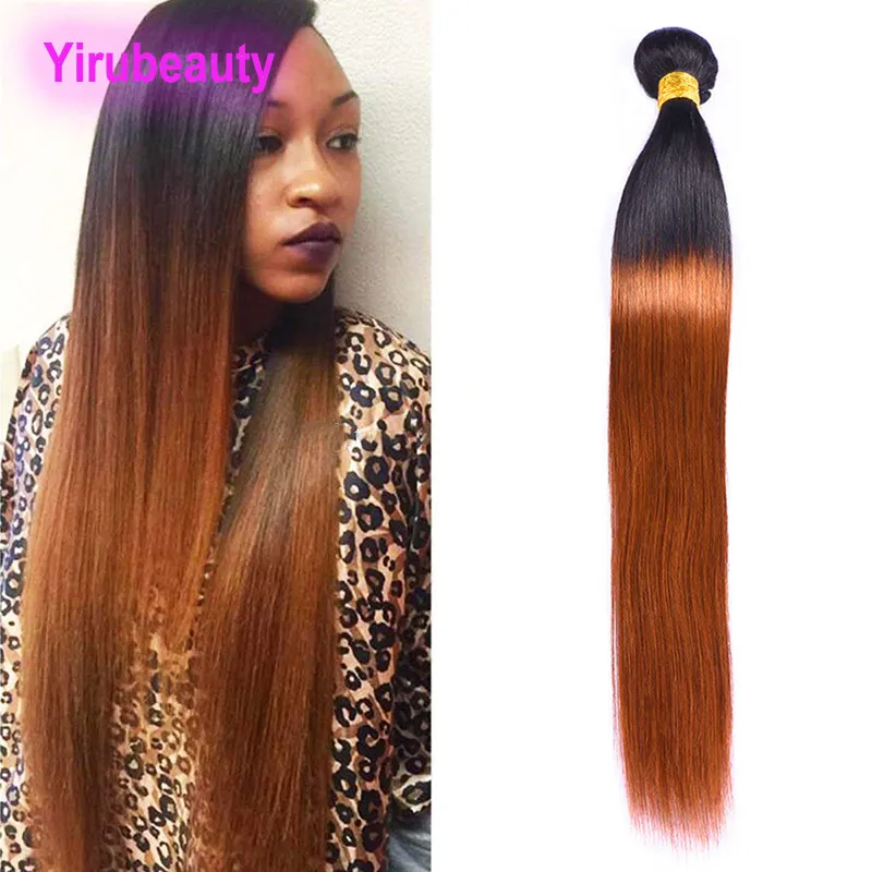 Brésilien Péruvien Indien Malaisien Extensions de Cheveux Humains 1B 30 Ombre Couleur Droite Vierge Cheveux Un Bundles Droite 1B/30