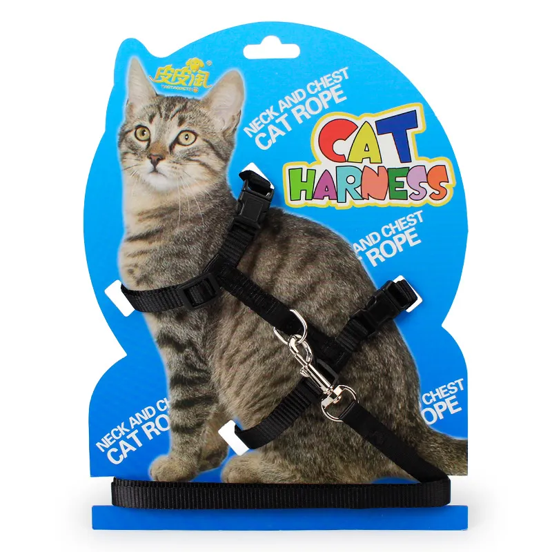 Pet Cat Harness And Leash Adjustable Pet Harness Belt Cat Kitten Halter Collar Cat Wholesale