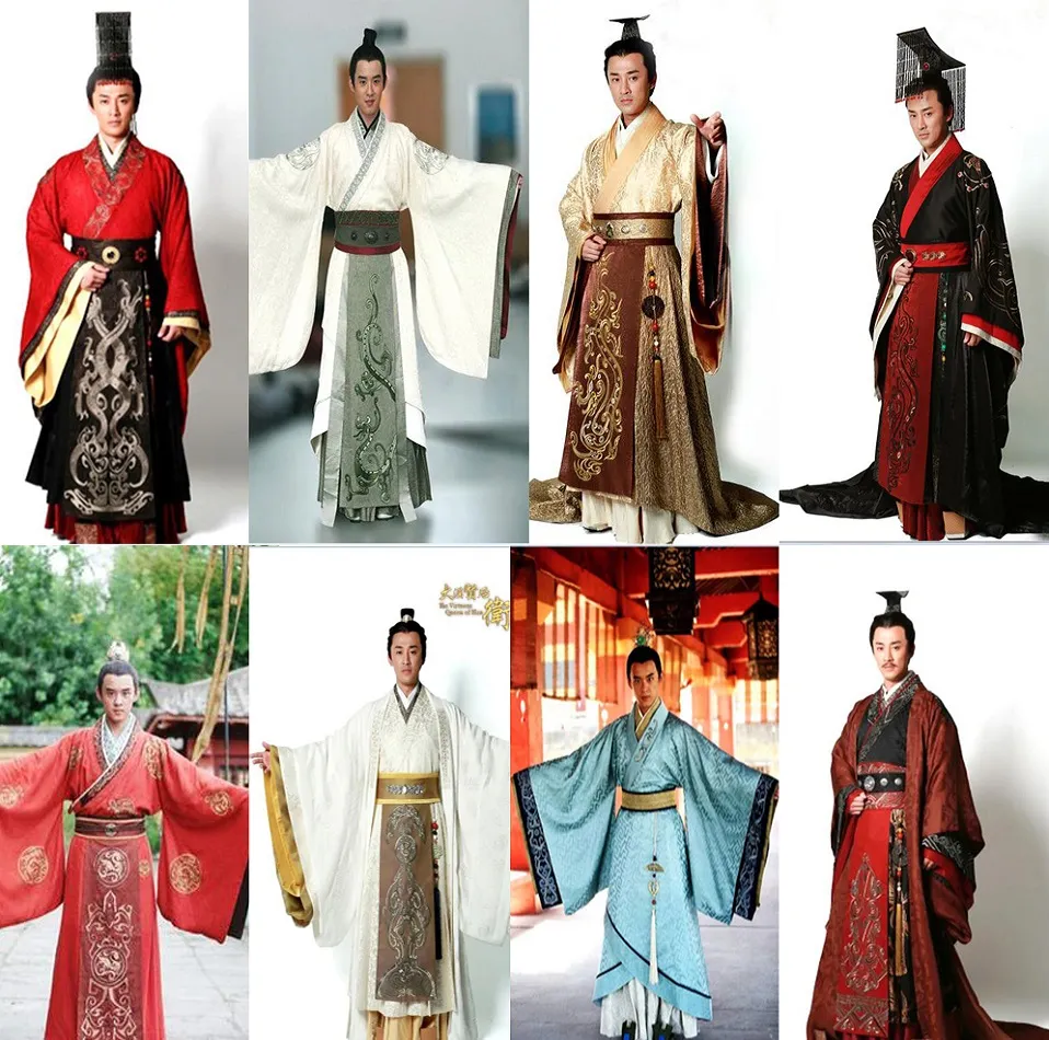 Hanfu cosplay Yüksek kalite Antik Çin Prens İmparator Kostüm Kıyafet Empereur chinois et kostüm de prens Disfraz de emperador de Çin