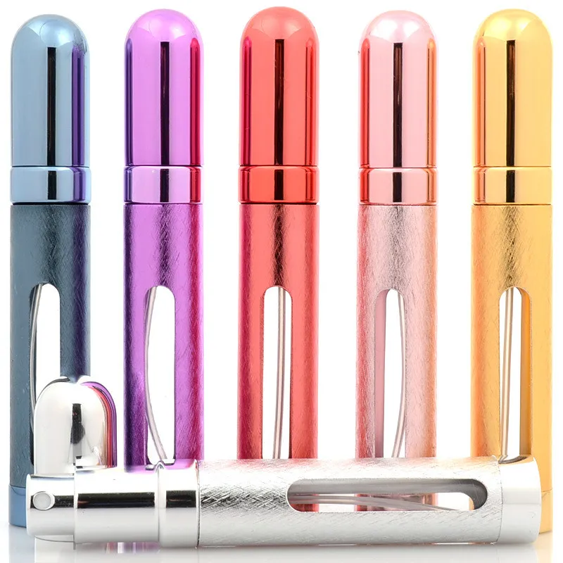 Bottiglia di atomizzatore portatile di profumo di 6 colori 10ml Mini contenitori di profumo di viaggio riutilizzabile Contenitore di pompa del profumo di spruzzo Bottiglia cosmetica