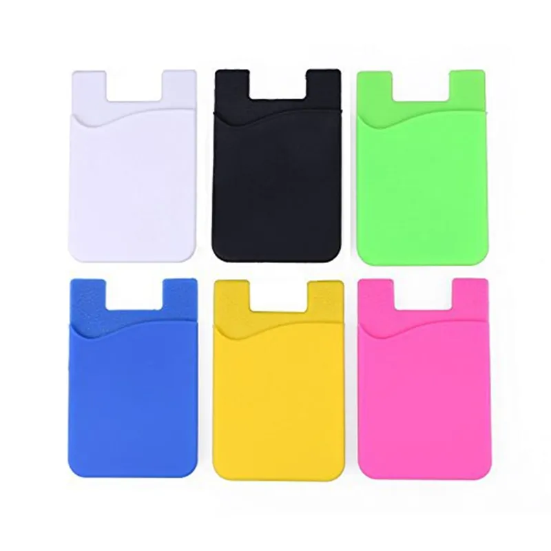 Porte-cartes téléphoniques Silicone portable portefeuille Crédite de crédit Carte d'identité Stick Stick sur 3M ADHESIVE AVEC BAG3076203