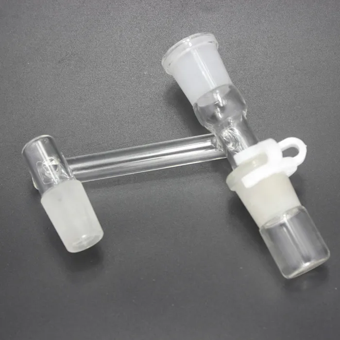 Dropdown Glass Oil Reclaimer Kit med 90 graders rökkontaktadapter Man till kvinnlig fog för hookahs Bongs Vattenrör