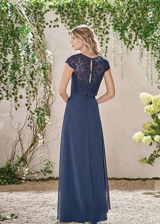 chinese dress ladies Navy Blue Two Piece Prom Dresses Beadings Rhinestones Long Tulle Ruffles Prom Gowns main image 0