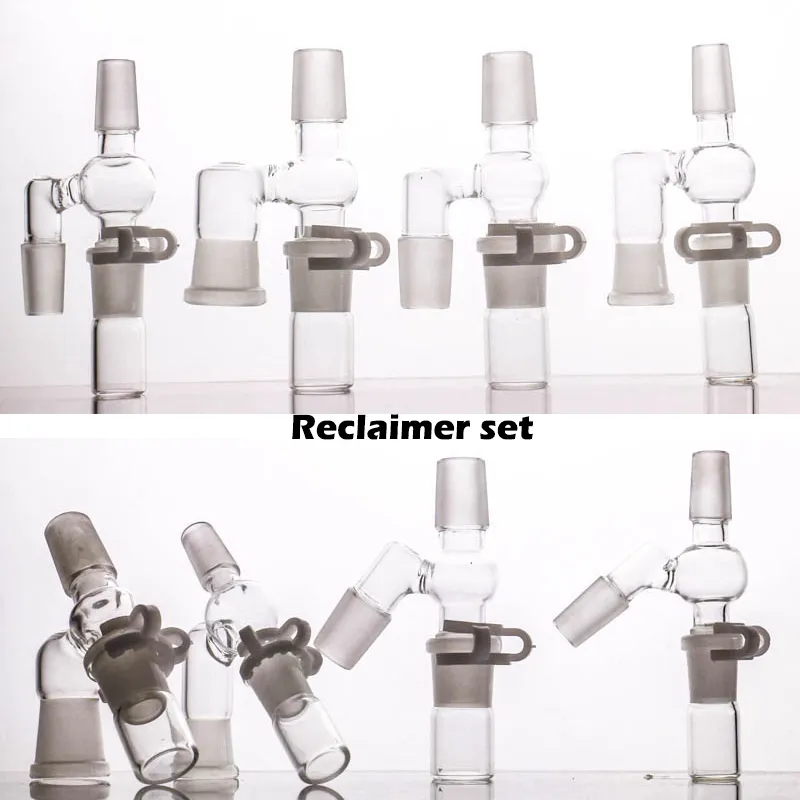 45/90 degrees reclaimer set for glass bong oil rig hookah products have 14 & 18 male and Female Adapter Complete portable design accessrioes