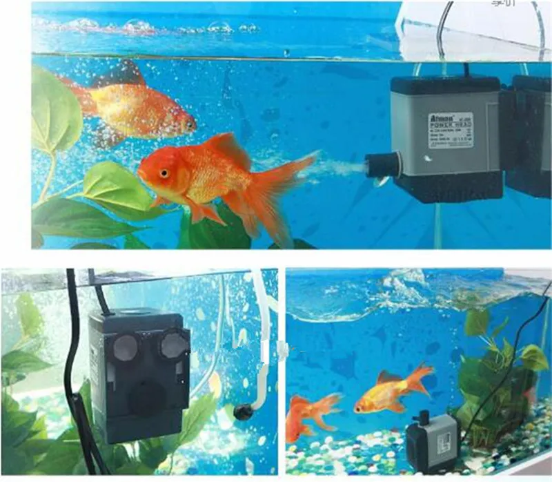 Atman AT302 65W 450LH Aquarium Fish Tank Waterpomp Poweheader Dompelpomp Vloeistoffilter Diverse uitlaatconnectoren4311843