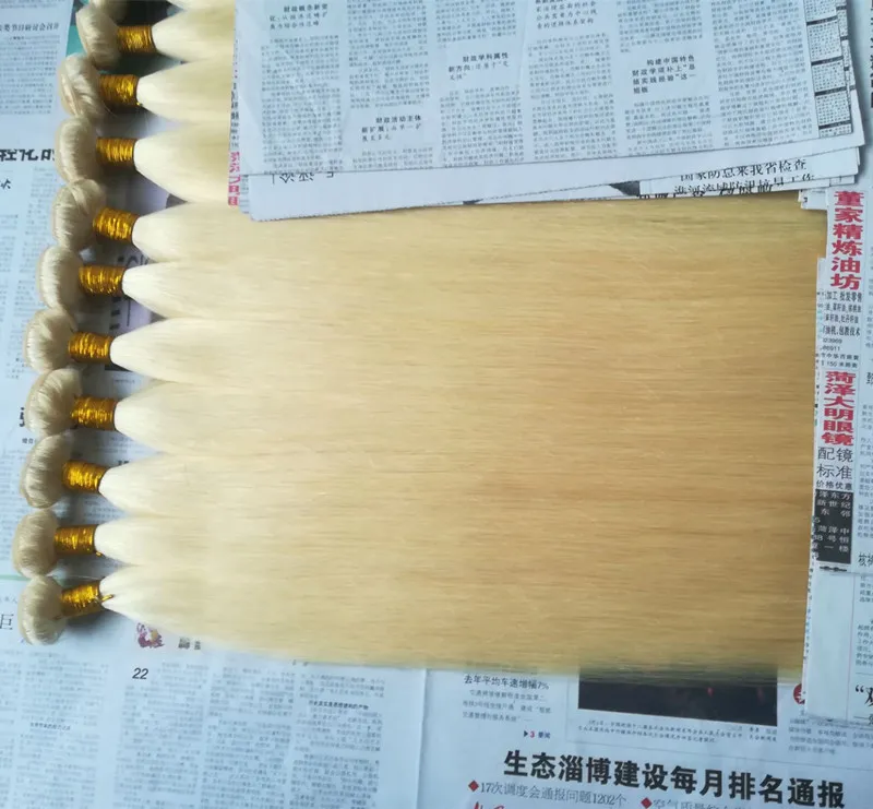 Full Head 613 Brazilian Hair Weaves Straight Wave Hair Buntles 100g Stycke 3 st One Gratis DHL