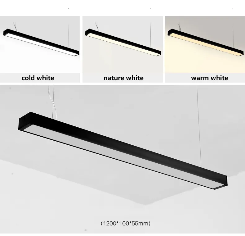 Woxiu Led Long Office Lighting Candelier Creative Personlighet Stitching Enkel Loft Vind Hem Restaurang Mall Lighting