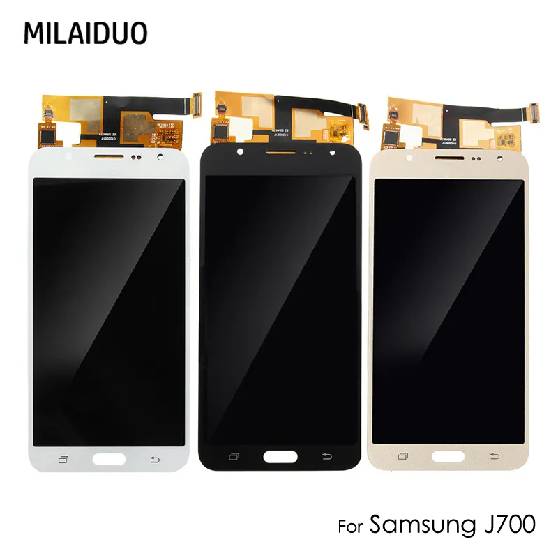 Para Samsung Galaxy J7 2015 J700 SM-J700M DS J700F J700A Ajustar brillo  Pantalla LCD Pantalla