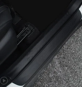Hochwertiger Schwarzer Kohlefaser Leder Autotürschwellen  Abnutzungsschutzaufkleber Für Toyota CHR C HR 2016 Von 30,37 €