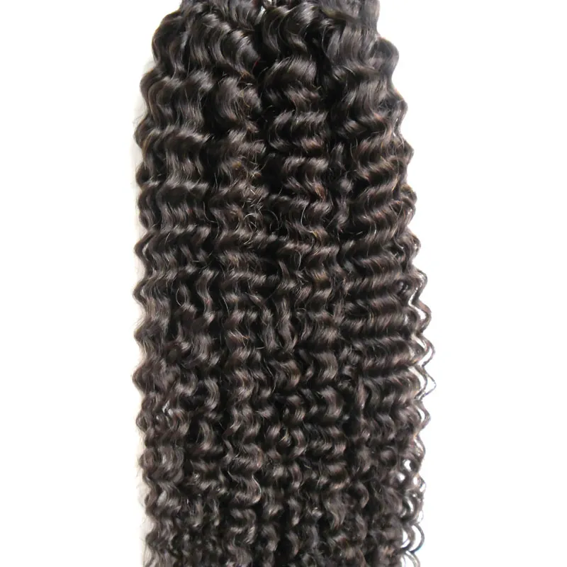 Mörkbrun brasiliansk lockigt hår naturlig färg u Tip Human Hair Extension 100g kinky Curly Pre Bonded Fusion Human Hair Extensions4930285