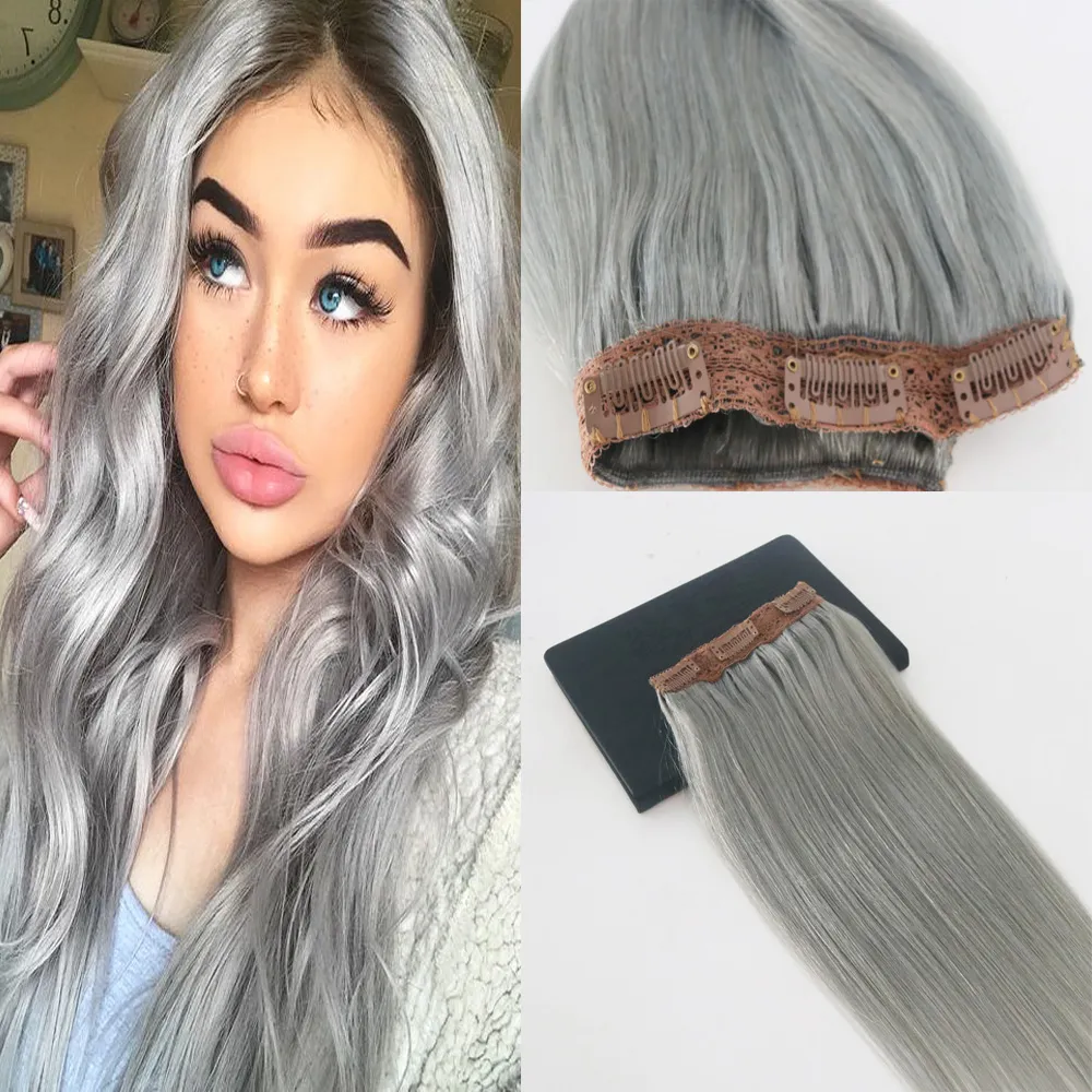 Save Big on Bulk Piece Clip In Human Hair Extensions Silver Clips For  Hair: One Piece Human Hair Extensions, Straight Virgin Human Hair Clip In, 