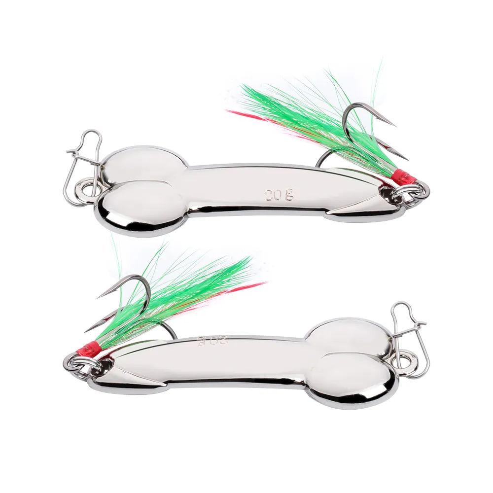 Cucchiaio da pesca con esca in metallo Jig Bait Crankbait Casting Sinker Cucchiai con piume Treble Hooks trota Bass Spinner Baits9076318