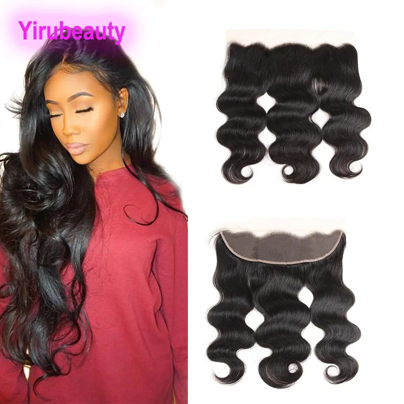 Malaysian 100% Unprocessed Human Hair Body Wave 13x4 Lace Frontal Ear To Ear Virgin Hair Remy Free Part Closures