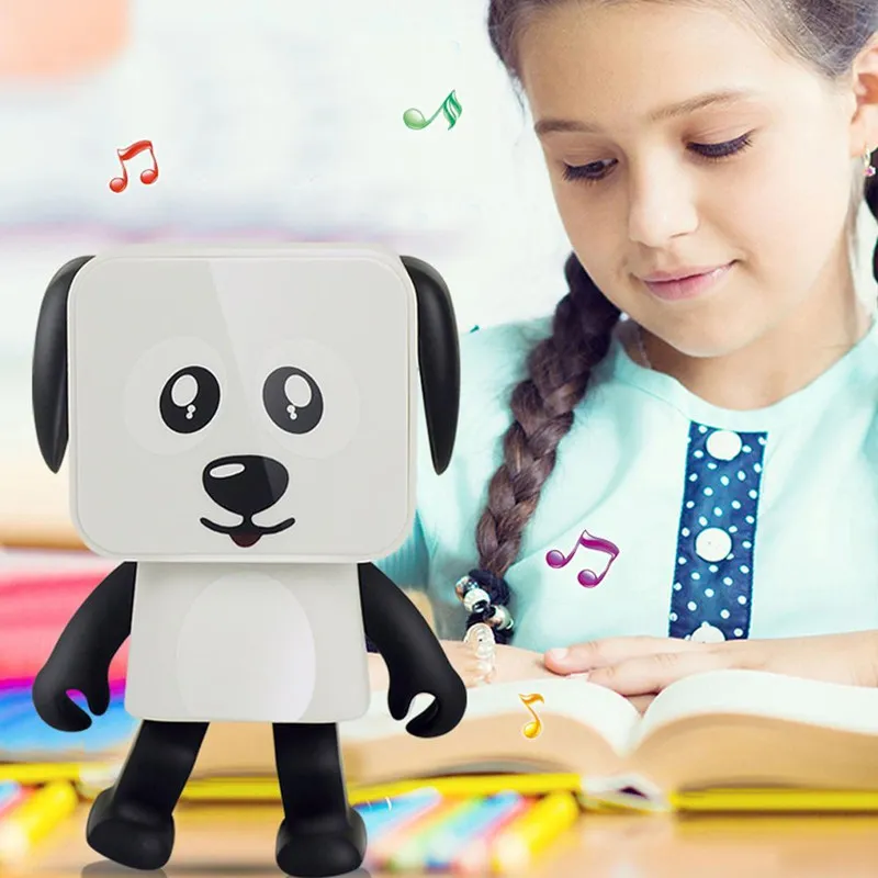 Mini Dancing Dog Bluetooth Speaker Super Cute Wireless Stereo Music Player Högtalare för Samsung med Retail Box