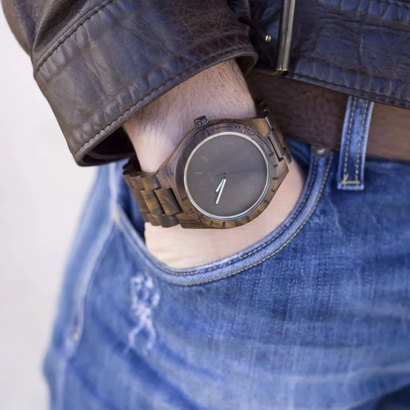 Camiseta nueva de marca Uwood, relojes de madera para hombres y mujeres, reloj de cuarzo, reloj de pulsera con correa de madera informal a la moda, reloj masculino Relogio2625