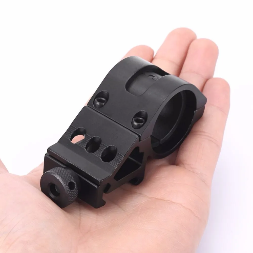 Outdoor 45 Degress 25mm Tactical Offset Ring Rifle Flashlight Torch Laser Mount Rail 20mm Weaver Hunting Accessories