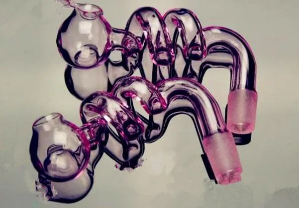 Розовый спиральный кастрюль оптом стеклянный кальян, стеклянные водопроводные фитинги, бесплатная доставка